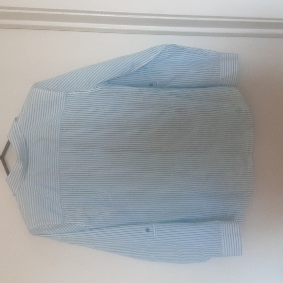Chicos Striped Button Down Shirt Sz 0 ( S ) - Picture 4 of 6